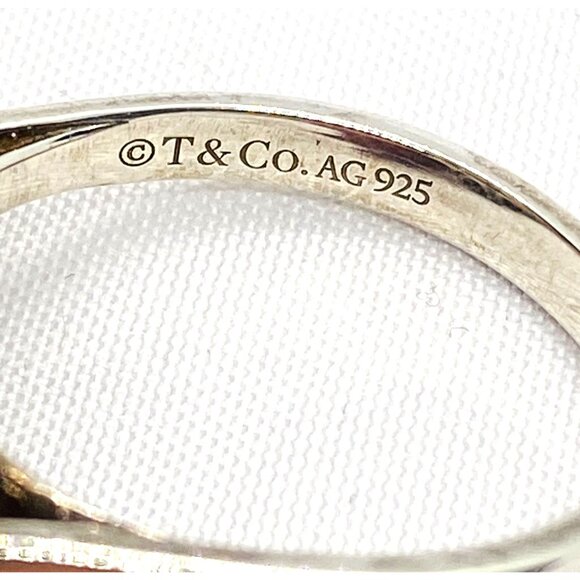 Tiffany & Co 925 Ziegfeld Pearl & Onyx Cocktail Circle Ring sz 8 - Picture 8 of 9